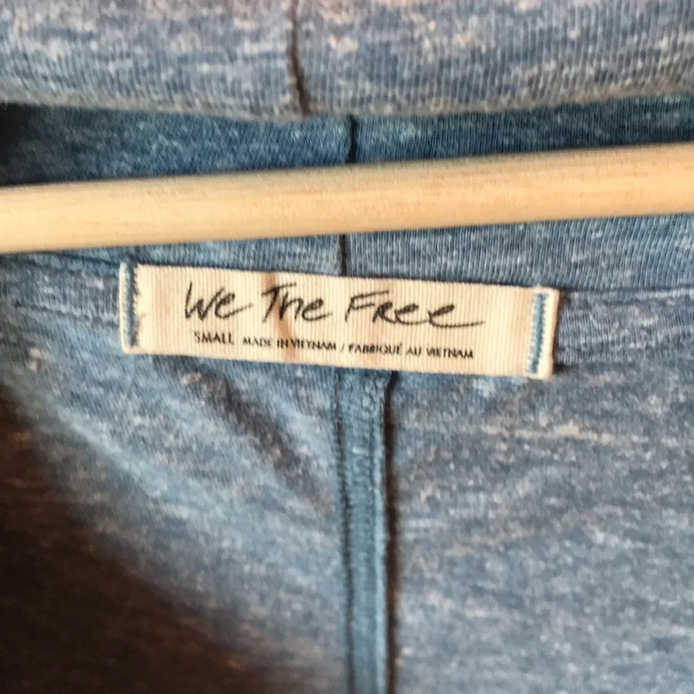 Free People We The Free Sequoia Pullover Top Marled Wide Neck Size Small